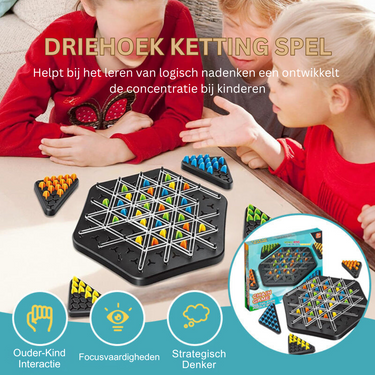 Max | Educatief Driehoek Ketting Spel voor Kinderen van 5 Jaar en Oudere, Voor 2-4 Spelers, Stimulans voor Logisch Denken 1